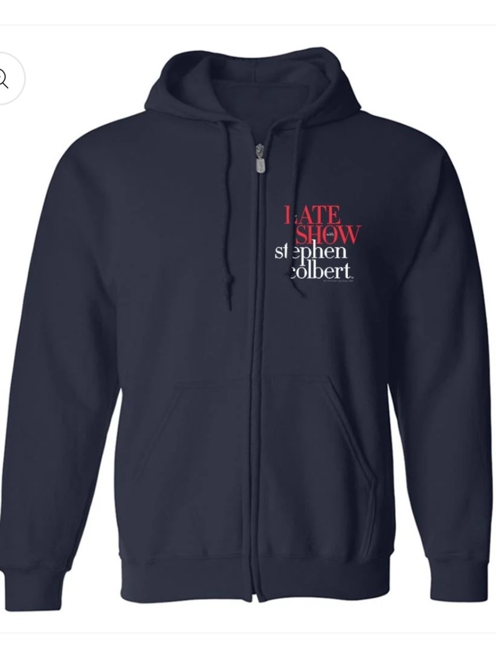 GILDAN Late Show Stephen Colbert Logo Fleece Zip-Up Hooded Sweatshirt 2XL NEW